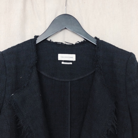 Isabel Marant Etoile Black Tweed Blazer - Picture 4 of 6
